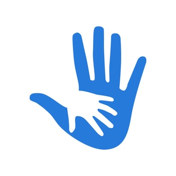 Hand care vector logo