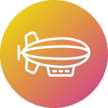 Zeppelin Vector Icon Design Illustration