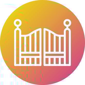 Gate Vector Icon Design Illustration