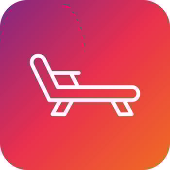 Deck chair Vector Icon Design Illustration