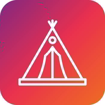 Camping tent Vector Icon Design Illustration