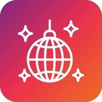 Disco Ball Vector Icon Design Illustration