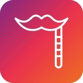 Mustache Vector Icon Design Illustration