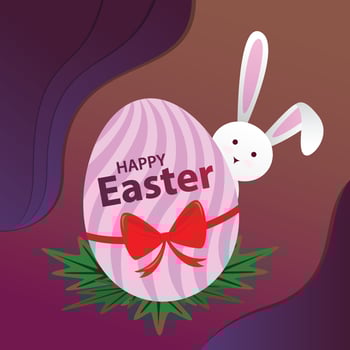 Happy Easter day premium vector illustration