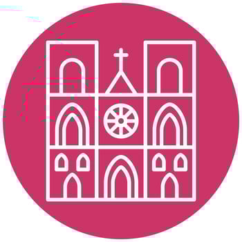 Notre Dame Icon Style vector