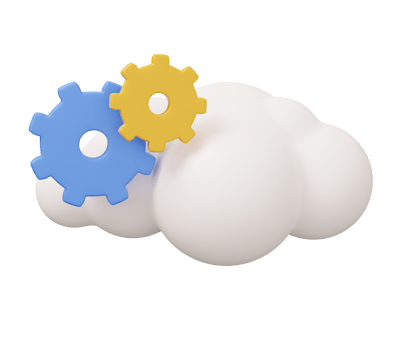 gear cloud 3d render png