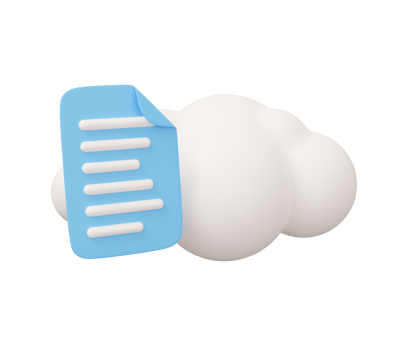 document cloud 3d illustration png