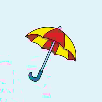 Illustration of Umbrella Vector Drawing