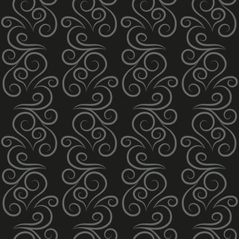 Seamless pattern, light linear pattern, monogram on a dark background. Design for banner, leaflet, print, poster, wallpaper, fabric. Abstract geometry. vector