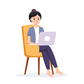 Work from home, coworking space illustration png