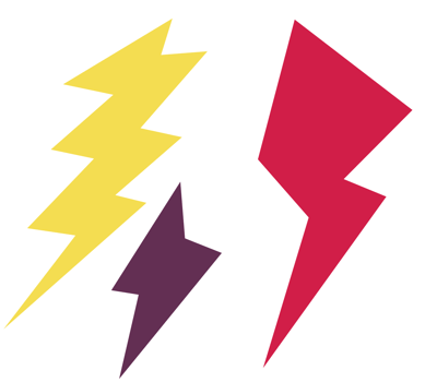 Color sticker of groove psychedelic lightning element. Retro design icons. Doodle style graphic. Vintage trippy cartoon 60 70 80 90 trend PNG illustration