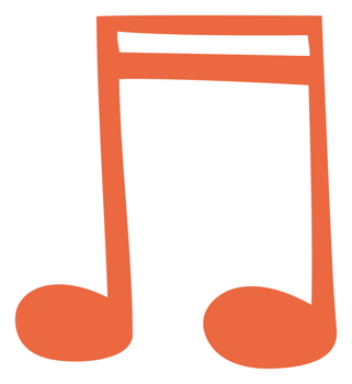 Color sticker of groove psychedelic music note element. Retro design icons. Doodle style graphic. Vintage trippy cartoon 60 70 80 90 trend PNG illustration