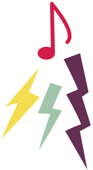 Color sticker of groove psychedelic lightning element. Retro design icons. Doodle style graphic. Vintage trippy cartoon 60 70 80 90 trend PNG illustration