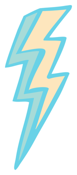 Color sticker of groove psychedelic lightning element. Retro design icons. Doodle style graphic. Vintage trippy cartoon 60 70 80 90 trend PNG illustration