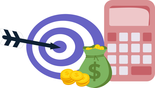 business financial money calculation concept icon or business investment money calculation png