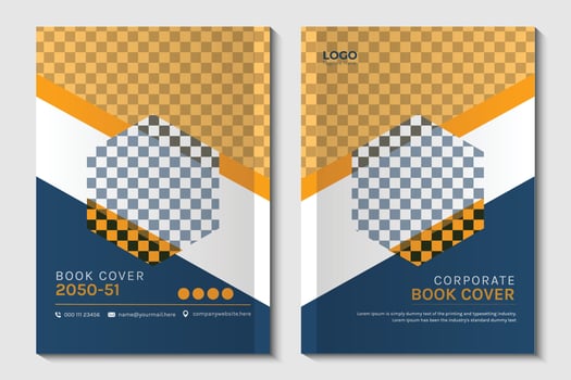 Book cover design, Business book cover design, Corporate annual report template vector