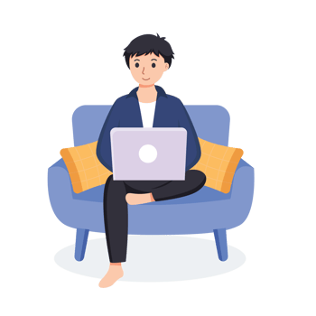 Work from home, co-working space illustration png