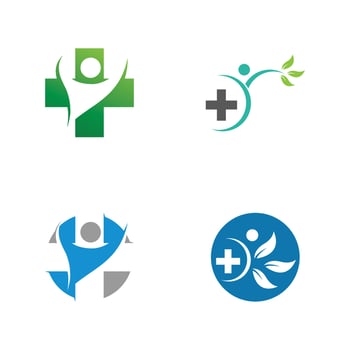 Human character logo sign vector