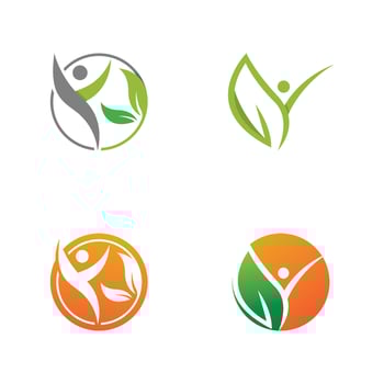 Human character logo sign vector