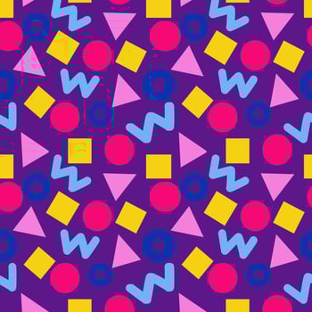 Abstract colorful shape seamless pattern background. vector