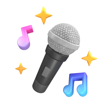 Karaoke 3D illustration png