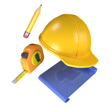 Civil engineering 3D illustration png