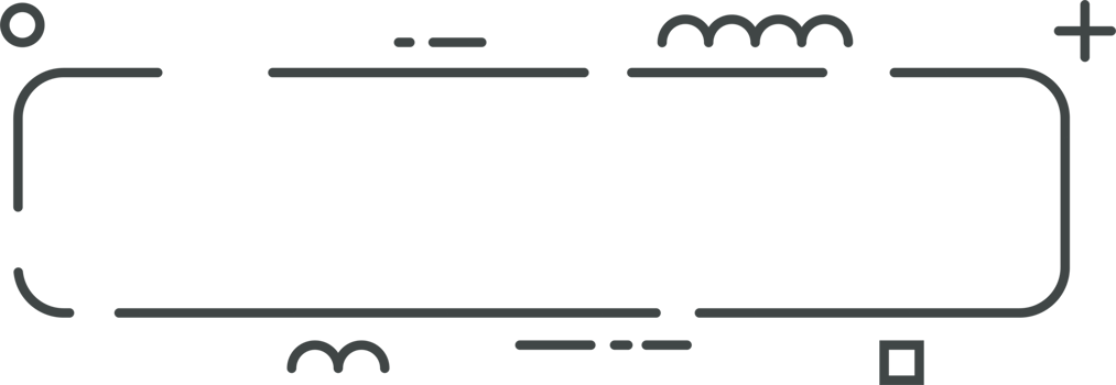 Line banner in flat style png