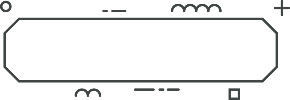 Line banner in flat style png