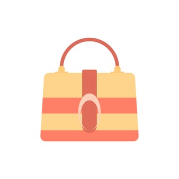woman handbag flat design vector illustration. Leather handbags. Woman colorful luxury modern hand bag with handle, beautiful clutch and accessory vector