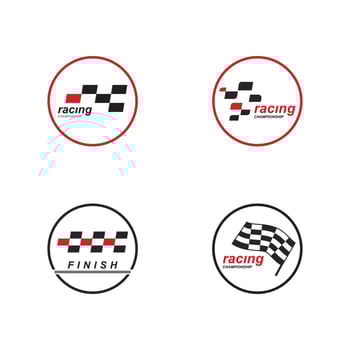Race flag icon design vector