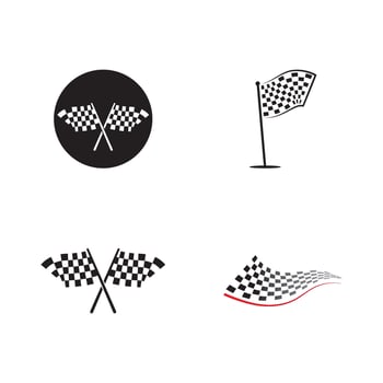 Race flag icon design vector