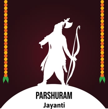 Parshuram jayanti lord parasurama indian hindu festival celebration vector illustrations