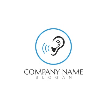 Hearing Logo Template vector