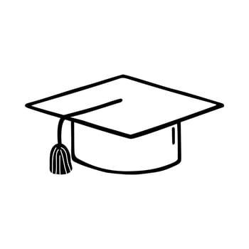 Oxford hat. Square academic cap vector