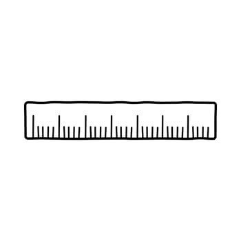 Ruler doodle icon vector