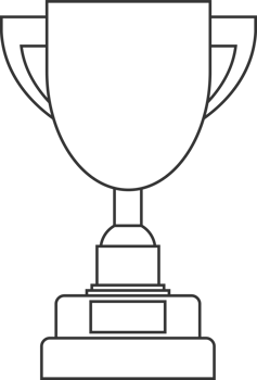 Line trophy cup clip art png