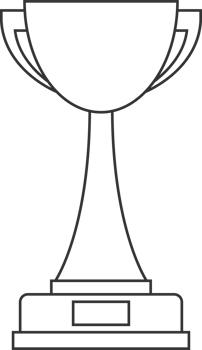 Line trophy cup clip art png