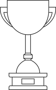 Line trophy cup clip art png