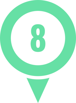 Location pointer pin icon with number png