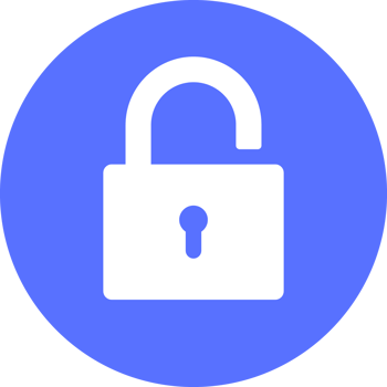 Padlock icon in flat style clip art png