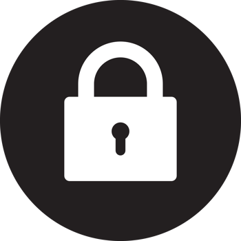 Padlock icon in flat style clip art png