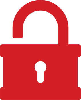 Padlock icon in flat style clip art png