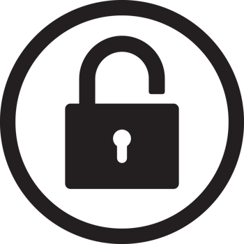 Padlock icon in flat style clip art png