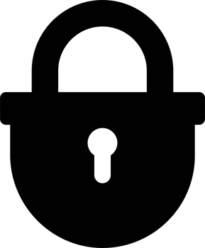 Padlock icon in flat style clip art png