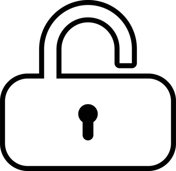 Padlock icon in flat style clip art png