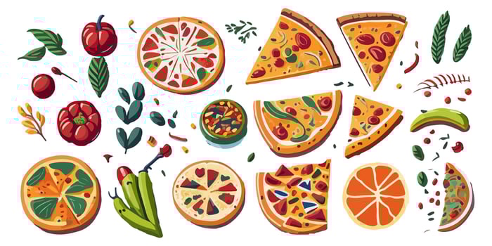 Fast food never looked so good with these flat vector pizza designs