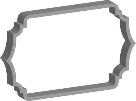 3D vintage frame png