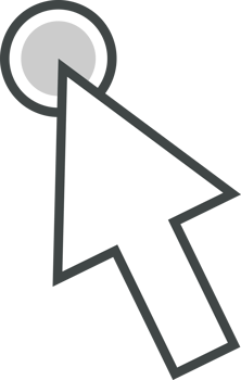 Pointer click sign and symbol png