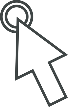 Pointer click sign and symbol png