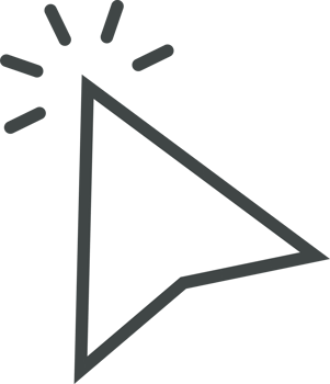 Pointer click sign and symbol png